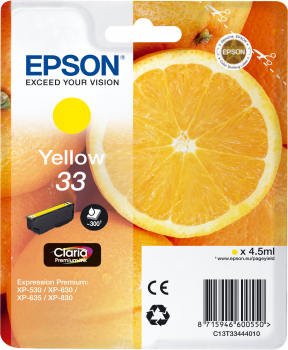 Epson Tintenpatrone T33 Yellow Expression Premium Epson XP-530 XP-630 XP-635 XP-830