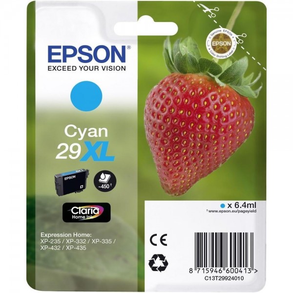 Epson Tinte Erdbeere 29XL Cyan Claria Home XP-235 XP-335 XP-435