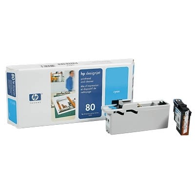 HP 80 Druckkopf Cyan DesignJet 1050C 1055CM C4821A Druckkopfreiniger