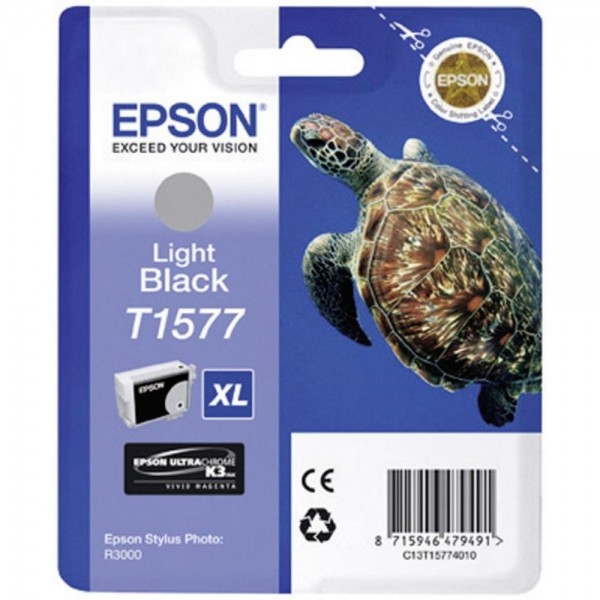 Epson Tintenpatrone T1577 XL Light Black für Epson Stylus Photo R3000