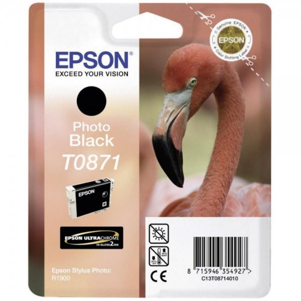 Epson T0871 Original Tinte Photo Black für Epson Stylus Photo R1900