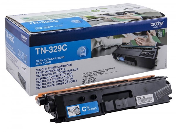 Brother TN-329C Original Toner Cyaan Brother DCP-L8450CDN Brother HL-L8350CDW Brother MFC-L8850CDW