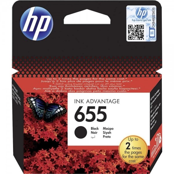 HP 655 Tinte Schwarz Standardkapazität 3515 4615 5525