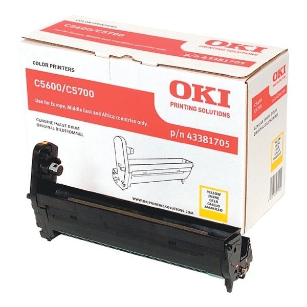 OKI Bildtrommeleinheit Yellow C5600 Serie C5700 Serie 43381705 Drum Unit